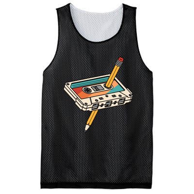 80s 90s Retro Cassette Tape 1980s 1990s Music Vintage Outfit Mesh Reversible Basketball Jersey Tank