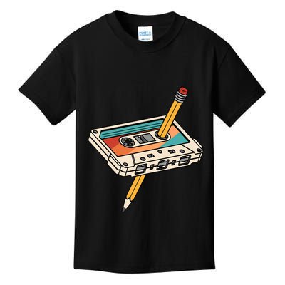 80s 90s Retro Cassette Tape 1980s 1990s Music Vintage Outfit Kids T-Shirt