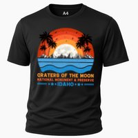 80s 90s Retro Sunset Distressed Craters Of The Moon National Monument Idaho Cooling Performance Crew T-Shirt