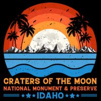 80s 90s Retro Sunset Distressed Craters Of The Moon National Monument Idaho Cooling Performance Crew T-Shirt