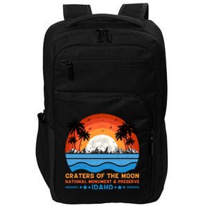 80s 90s Retro Sunset Distressed Craters Of The Moon National Monument Idaho Impact Tech Backpack