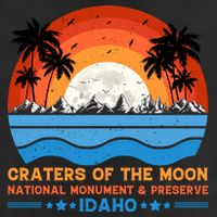 80s 90s Retro Sunset Distressed Craters Of The Moon National Monument Idaho Adult Drive Performance Visor