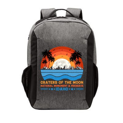 80s 90s Retro Sunset Distressed Craters Of The Moon National Monument Idaho Vector Backpack