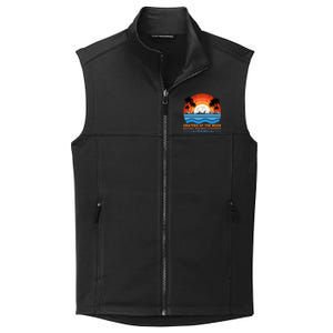 80s 90s Retro Sunset Distressed Craters Of The Moon National Monument Idaho Collective Smooth Fleece Vest