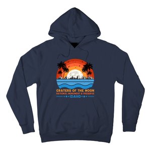 80s 90s Retro Sunset Distressed Craters Of The Moon National Monument Idaho Hoodie