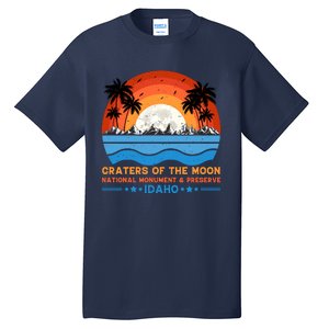 80s 90s Retro Sunset Distressed Craters Of The Moon National Monument Idaho Tall T-Shirt