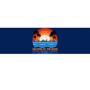 80s 90s Retro Sunset Distressed Craters Of The Moon National Monument Idaho Bumper Sticker