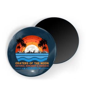 80s 90s Retro Sunset Distressed Craters Of The Moon National Monument Idaho Magnet