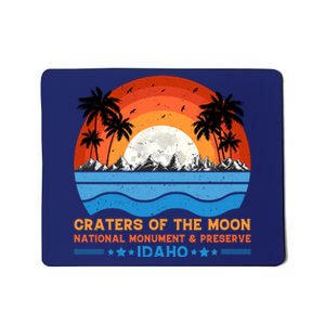 80s 90s Retro Sunset Distressed Craters Of The Moon National Monument Idaho Mousepad