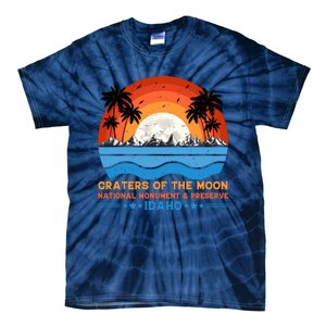 80s 90s Retro Sunset Distressed Craters Of The Moon National Monument Idaho Tie-Dye T-Shirt