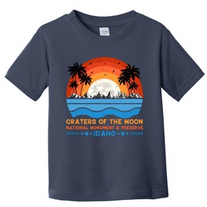 80s 90s Retro Sunset Distressed Craters Of The Moon National Monument Idaho Toddler T-Shirt