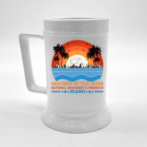 80s 90s Retro Sunset Distressed Craters Of The Moon National Monument Idaho Beer Stein