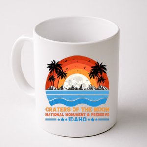 80s 90s Retro Sunset Distressed Craters Of The Moon National Monument Idaho Coffee Mug