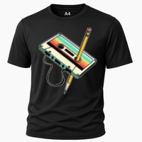80s 90s Retro Party Costume Nostalgia Cassette Cooling Performance Crew T-Shirt