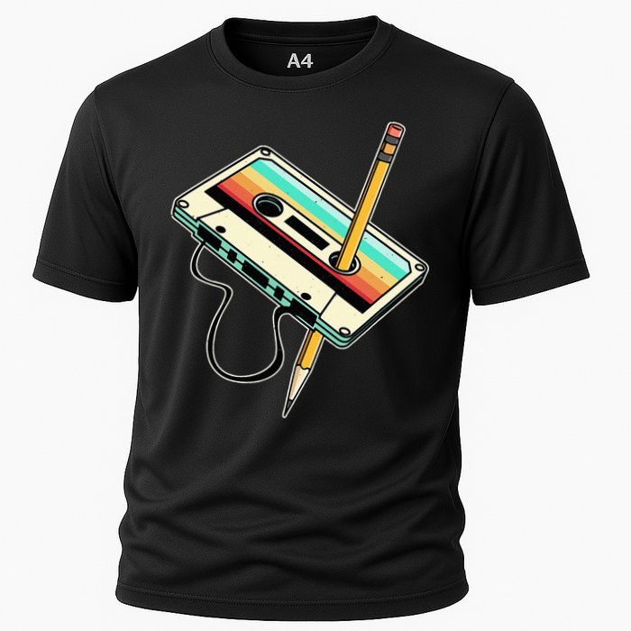 80s 90s Retro Party Costume Nostalgia Cassette Cooling Performance Crew T-Shirt