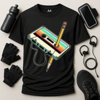 80s 90s Retro Party Costume Nostalgia Cassette Cooling Performance Crew T-Shirt
