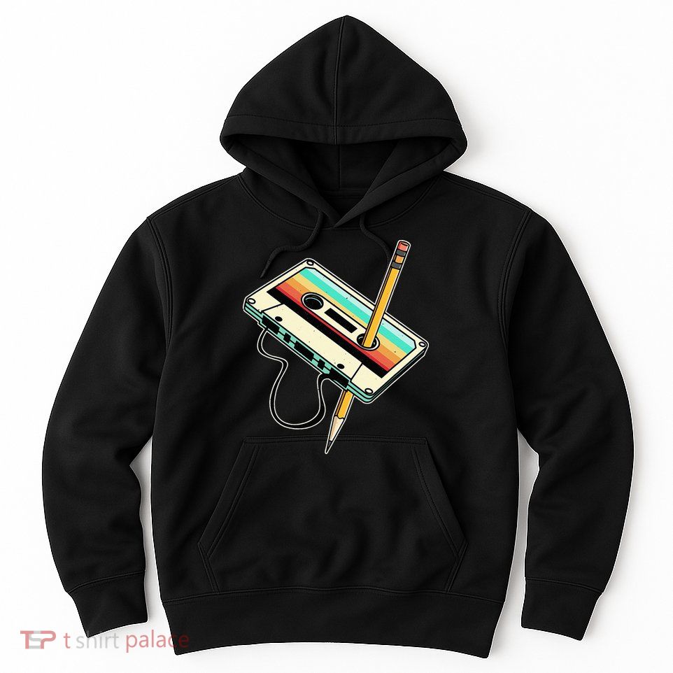 80s 90s Retro Party Costume Nostalgia Cassette Hoodie
