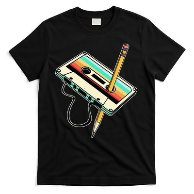 80s 90s Retro Party Costume Nostalgia Cassette T-Shirt
