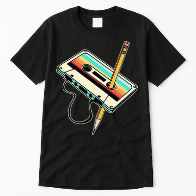 80s 90s Retro Party Costume Nostalgia Cassette Tall T-Shirt