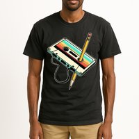 80s 90s Retro Party Costume Nostalgia Cassette Tall T-Shirt