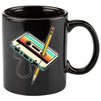 80s 90s Retro Party Costume Nostalgia Cassette 11oz C Handle Ceramic Mug