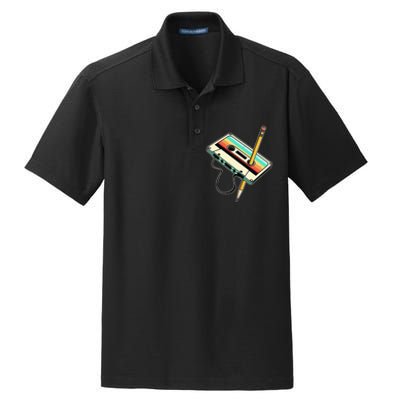 80s 90s Retro Party Costume Nostalgia Cassette Dry Zone Grid Polo