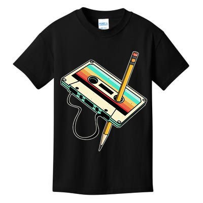 80s 90s Retro Party Costume Nostalgia Cassette Kids T-Shirt
