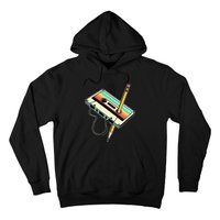 80s 90s Retro Party Costume Nostalgia Cassette Hoodie