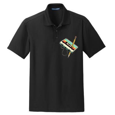 80s 90s Retro Party Costume Nostalgia Cassette Dry Zone Grid Polo