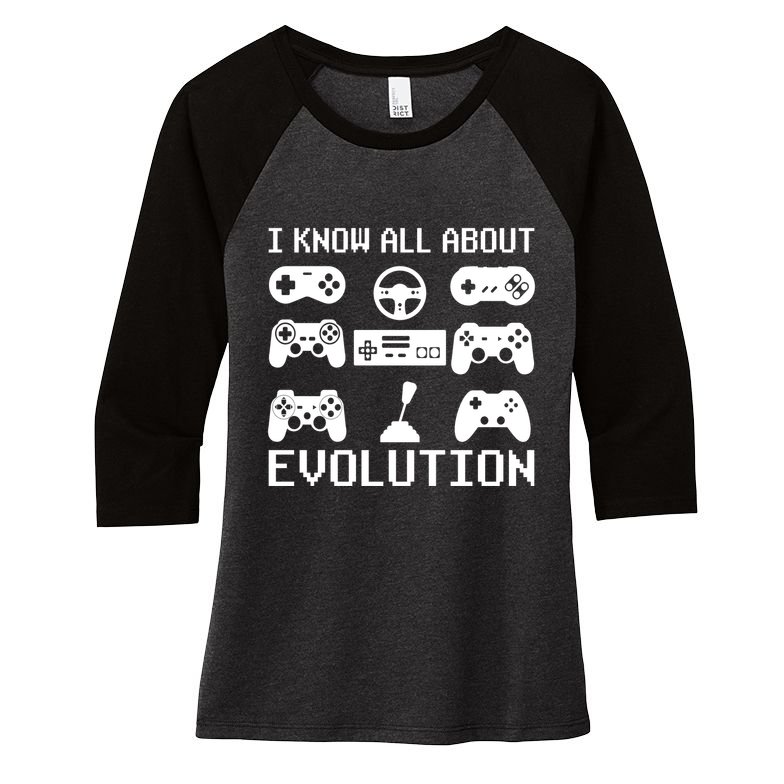 80s 90s Video Game Retro Vintage Classic Arcade Women's Tri-Blend 3/4-Sleeve Raglan Shirt