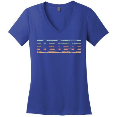 865 Area Code Retro Tennessee Knoxville Women's V-Neck T-Shirt