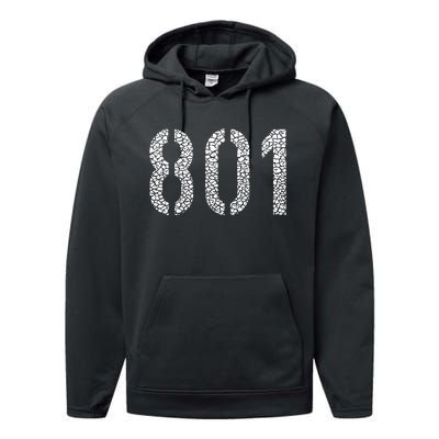 801 Area Code Salt Lake City Performance Fleece Hoodie