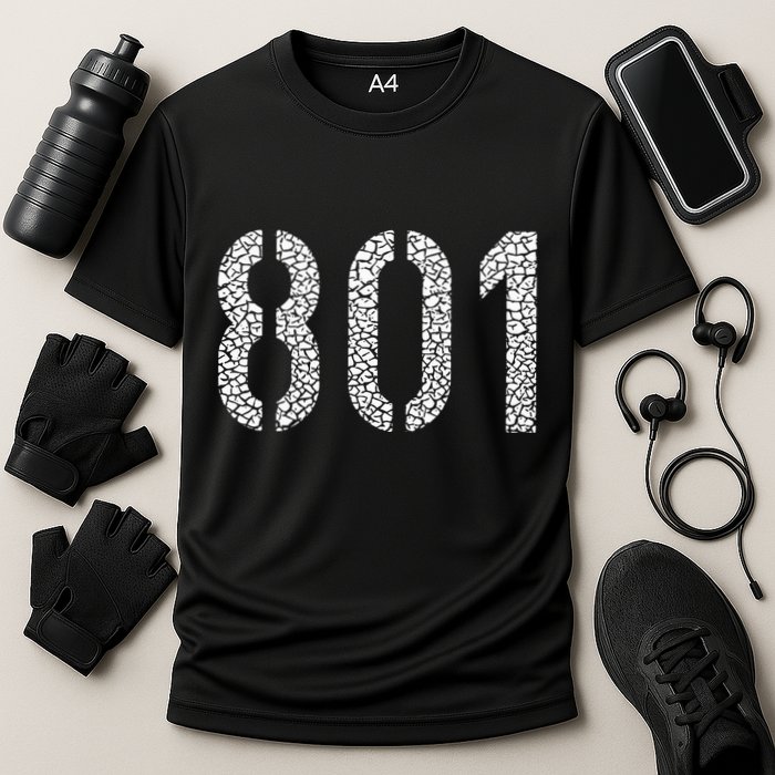 801 Area Code Salt Lake City Cooling Performance Crew T-Shirt