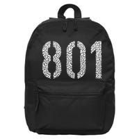 801 Area Code Salt Lake City 16 in Basic Backpack