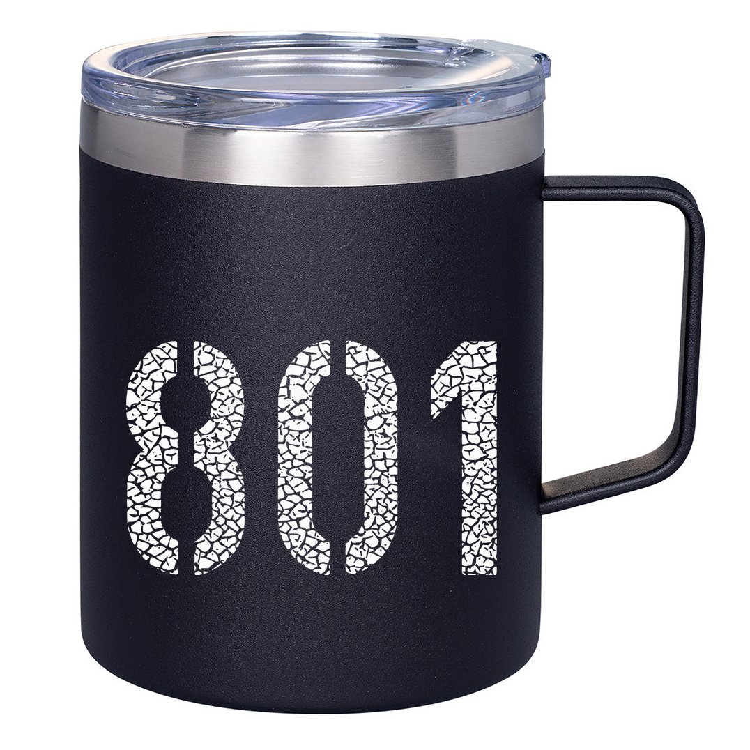 801 Area Code Salt Lake City 12oz Stainless Steel Coffee Mug
