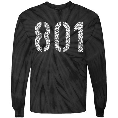 801 Area Code Salt Lake City Tie-Dye Long Sleeve Shirt