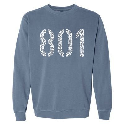 801 Area Code Salt Lake City Garment-Dyed Sweatshirt