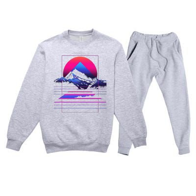 80s Aesthetic Cool Graphic S 6xl Graphic Premium Crewneck Sweatsuit Set