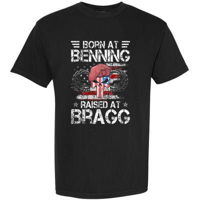 82nd Airborne Division Born At Ft Benning Raised Fort Bragg Garment-Dyed Heavyweight T-Shirt