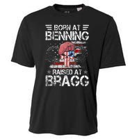 82nd Airborne Division Born At Ft Benning Raised Fort Bragg Cooling Performance Crew T-Shirt