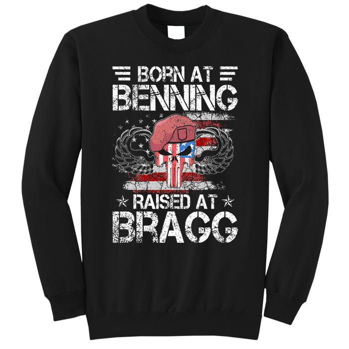 82nd Airborne Division Born At Ft Benning Raised Fort Bragg Sweatshirt