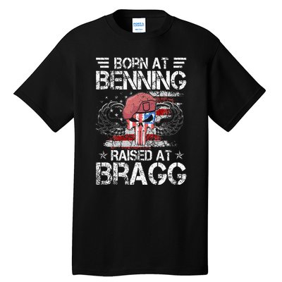 82nd Airborne Division Born At Ft Benning Raised Fort Bragg Tall T-Shirt