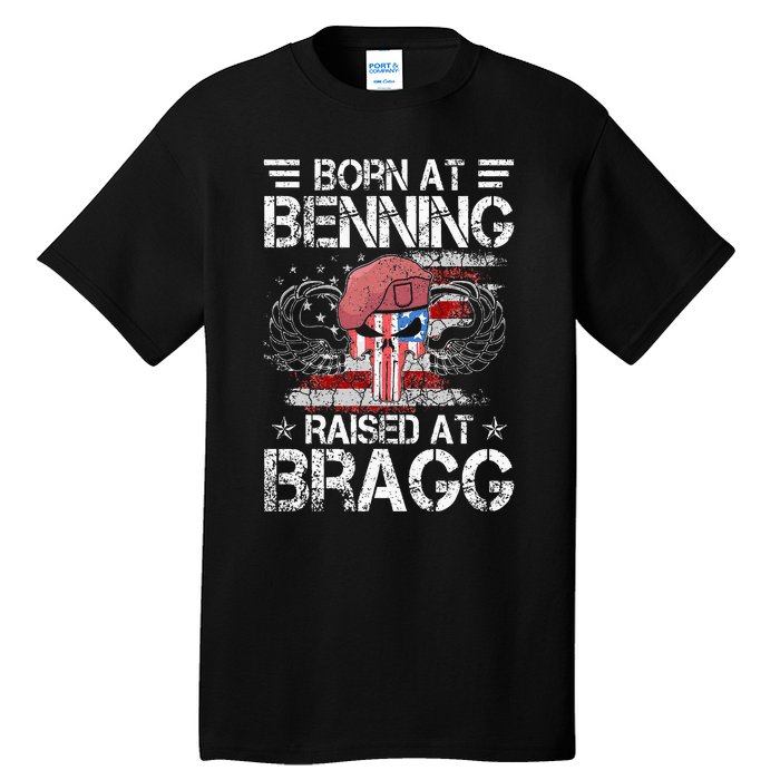 82nd Airborne Division Born At Ft Benning Raised Fort Bragg Tall T-Shirt