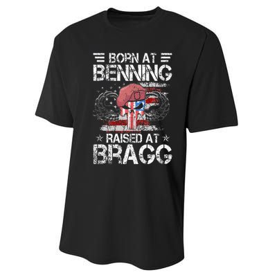 82nd Airborne Division Born At Ft Benning Raised Fort Bragg Performance Sprint T-Shirt