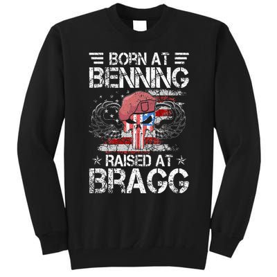 82nd Airborne Division Born At Ft Benning Raised Fort Bragg Tall Sweatshirt