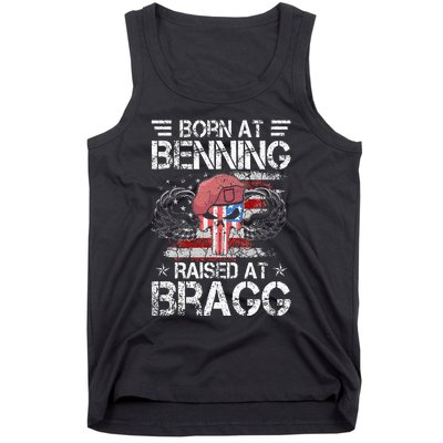 82nd Airborne Division Born At Ft Benning Raised Fort Bragg Tank Top