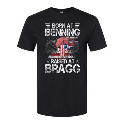 82nd Airborne Division Born At Ft Benning Raised Fort Bragg Softstyle CVC T-Shirt