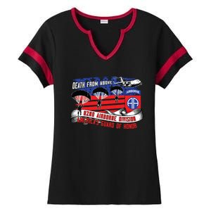 82nd Airborne Division Paratrooper Veteran Fort Bragg Gifts Ladies Halftime Notch Neck Tee