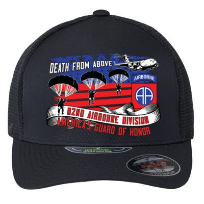 82nd Airborne Division Paratrooper Veteran Fort Bragg Gifts Flexfit Unipanel Trucker Cap