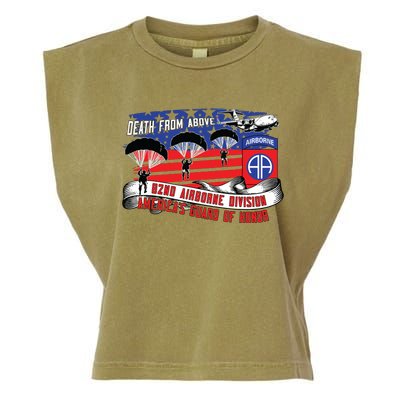 82nd Airborne Division Paratrooper Veteran Fort Bragg Gifts Garment-Dyed Women's Muscle Tee